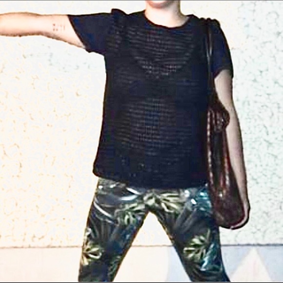 COS Top with Punch-out Pattern, Navy Medium - Picture 1 of 10